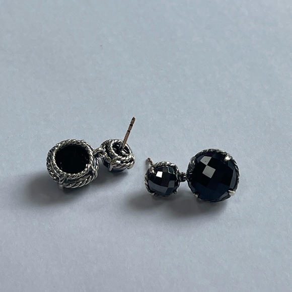 David Yurman Black Onyx Chatelaine Drop Earrings - Picture 3 of 11